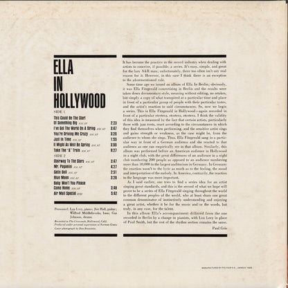 Ella Fitzgerald / エラ・フィッツジェラルド / Ella In Hollywood (MV 2636)