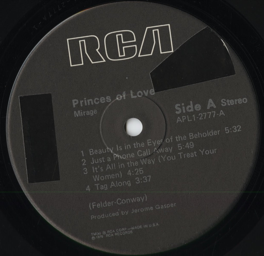 Mirage - Princes Of Love (APL1-2777) 1978 US RCA｜中古LP