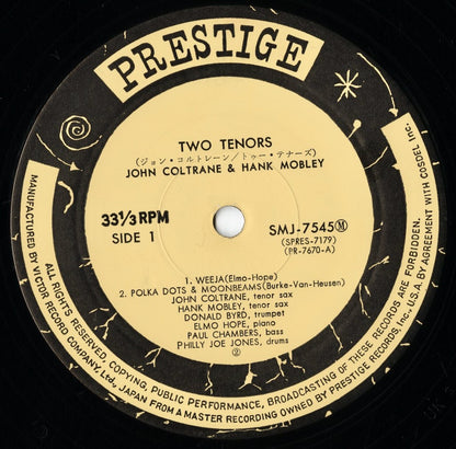 John Coltrane, Hank Mobley / ジョン・コルトレーン, ハンク・モブレイ / Two Tenors (SMJ-7545M)
