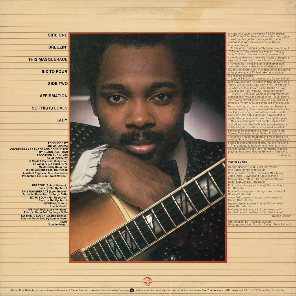 George Benson – Breezin' (BS 2919) 1977 US Warner Bros｜中古LP