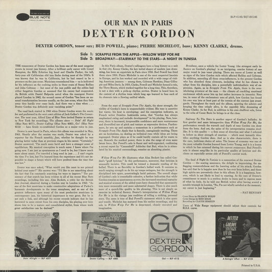 Dexter Gordon - Our Man In Paris (BST-84146) 1973 US Blue Note｜中古LP