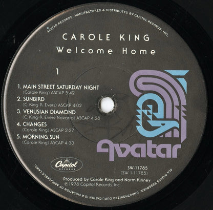 Carole King - Welcome Home (SW-11785) LP 1978 US Avarar｜中古LP