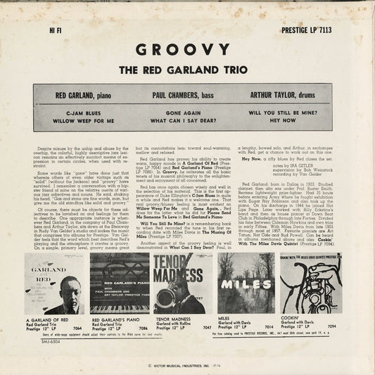 Red Garland - Groovy (SMJ-6504(M)) 1976 JPN Prestige / Victor｜中古LP