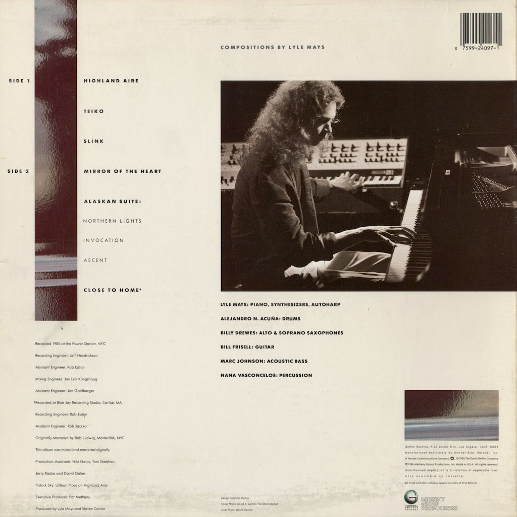 Lyle Mays - Lyle Mays (GHS 24097) 1986 US Geffen｜中古LP