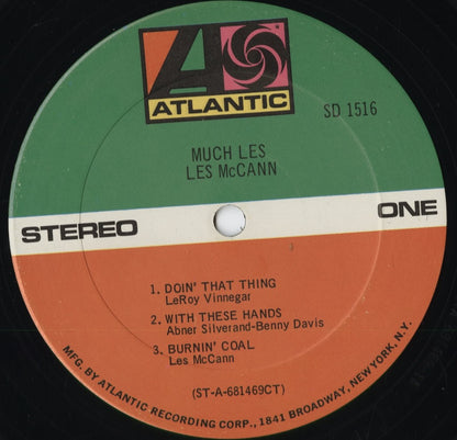 Les McCann - Much Les (SD 1516) 1969 US Atlantic｜中古LP