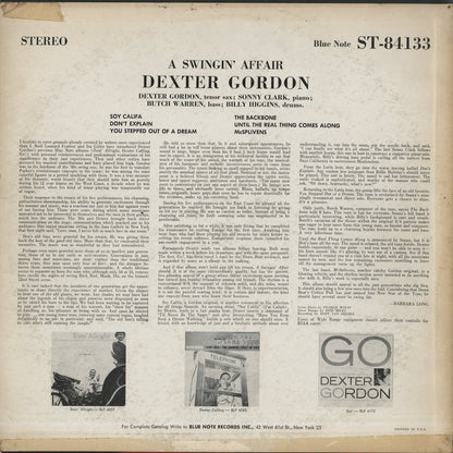 Dexter Gordon - A Swingin’ Affair (BST-84133) LP 1962 US Blue Note｜中古LP