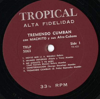 Machito Y Sus Afro-Cubanos - Tremendo Cumban (TRLP 5063) LP 1970’s US Tropical｜中古LP