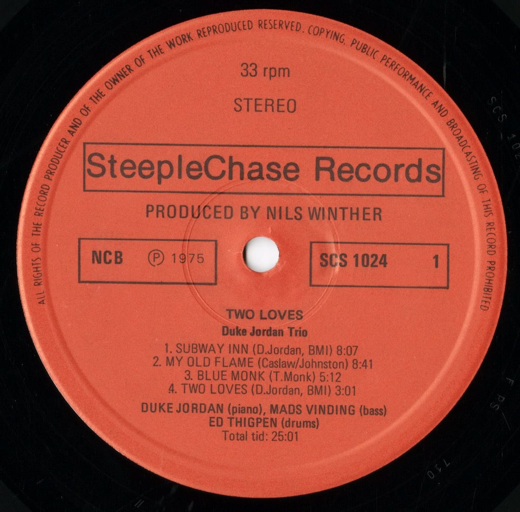 Duke Jordan / デューク・ジョーダン / Two Loves (SCS-1024)