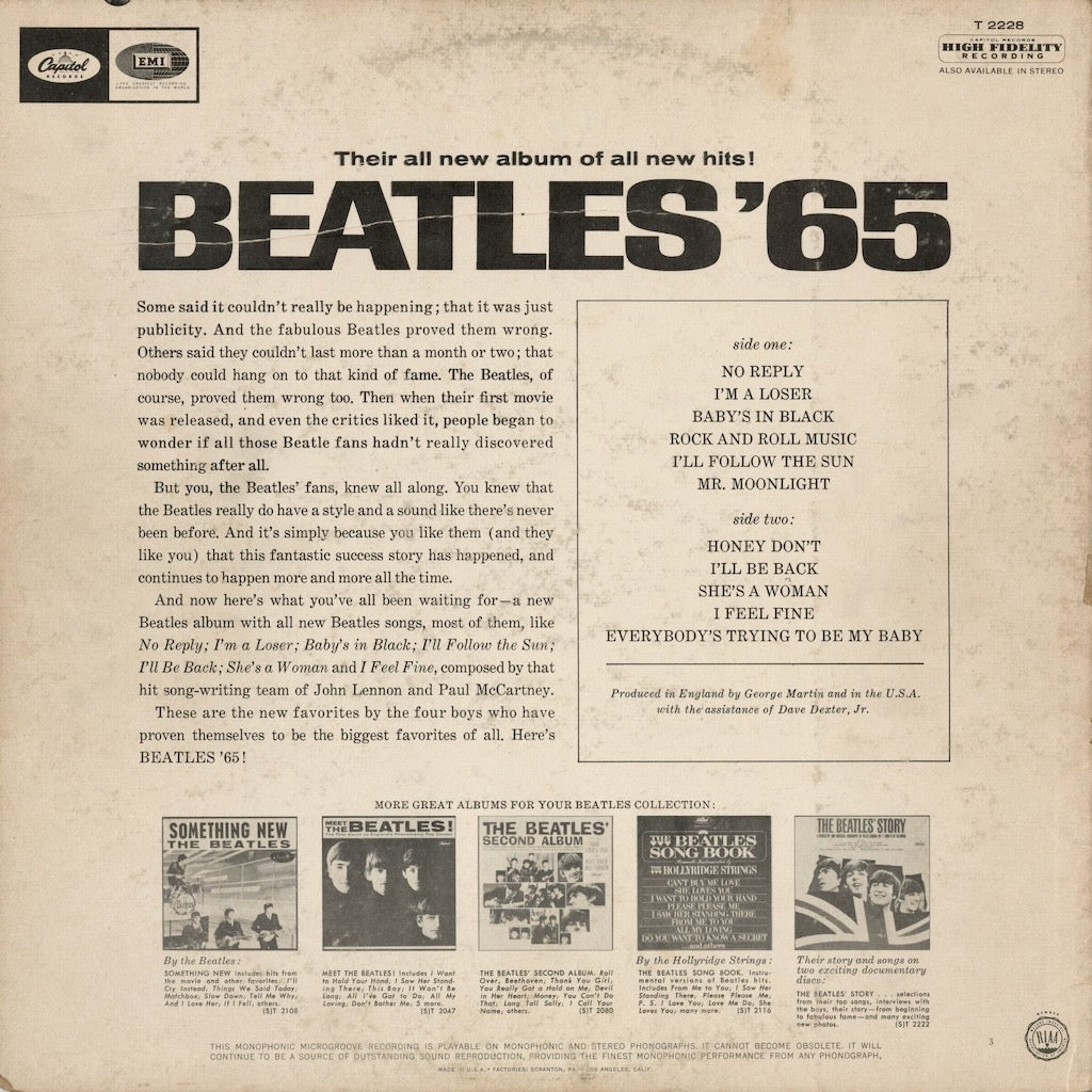The Beatles – Beatles '65 (T-2228) 1964 US Capitol | 中古LP
