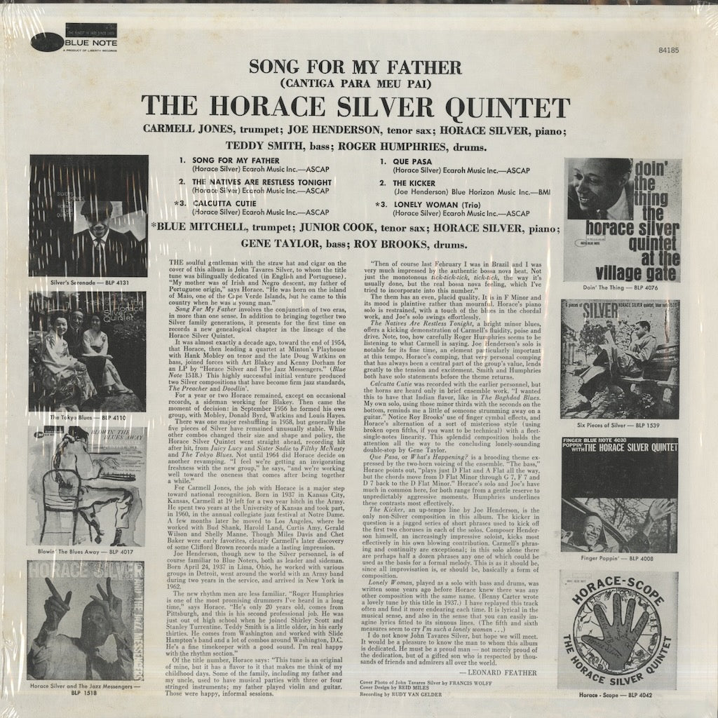 Horace Silver / ホレス・シルヴァー / Song For My Father (BST 84185)