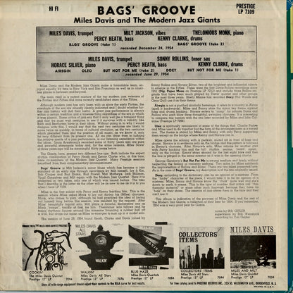 Miles Davis / マイルス・デイヴィス / Bags Groove (PRST 7109)