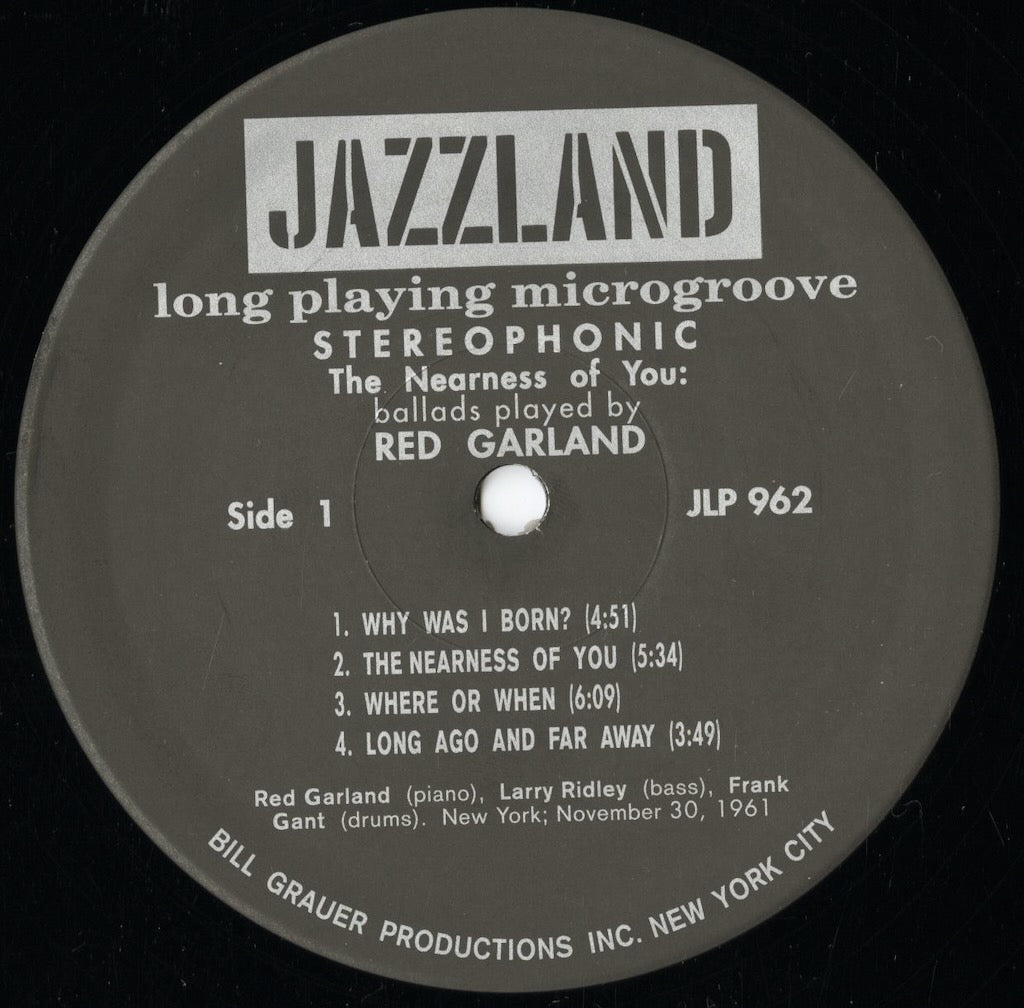 Red Garland - The Nearness Of You (VIJJ-30052) LP 1994 JPN Jazzland｜中古LP