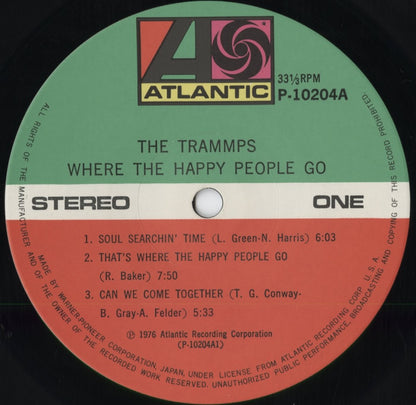 The Trammps - Where The Happy People Go (P-10204A) 1976 JPN Atlantic｜中古LP