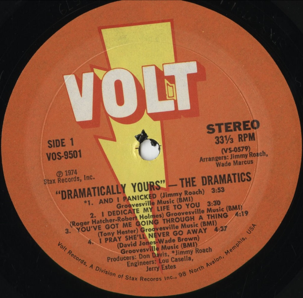 Ron Banks And The Dramatics - Dramatically Yours (VOS-9501) 1973 US Volt｜中古LP