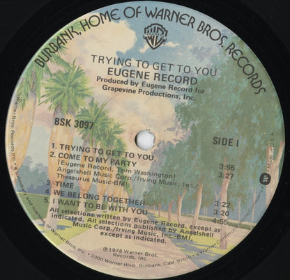 Eugene Record - Trying To Get To You (BSK 3097) 1978 US Warner Bros｜中古LP