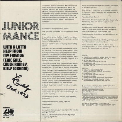 Junior Mance / ジュニア・マンス / With A Lotta Help From My Friends (SD1562)
