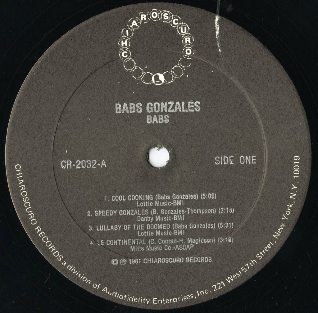 Babs Gonzales - Babs (CR-2032) LP 1981 US Chiaroscuro｜中古LP