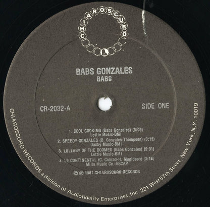 Babs Gonzales - Babs (CR-2032) LP 1981 US Chiaroscuro｜中古LP