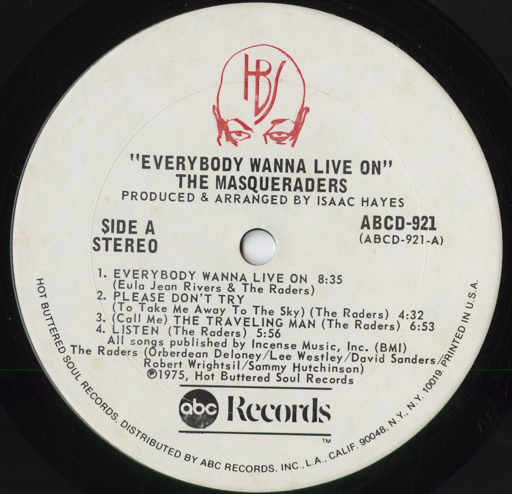 The Masqueraders - Everybody Wanna Live On (ABCD-921) 1975 US ABC/HBS｜中古LP