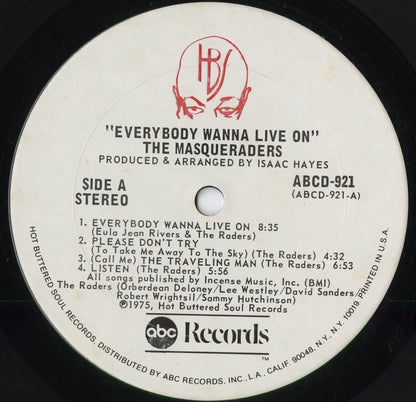 The Masqueraders - Everybody Wanna Live On (ABCD-921) 1975 US ABC/HBS｜中古LP