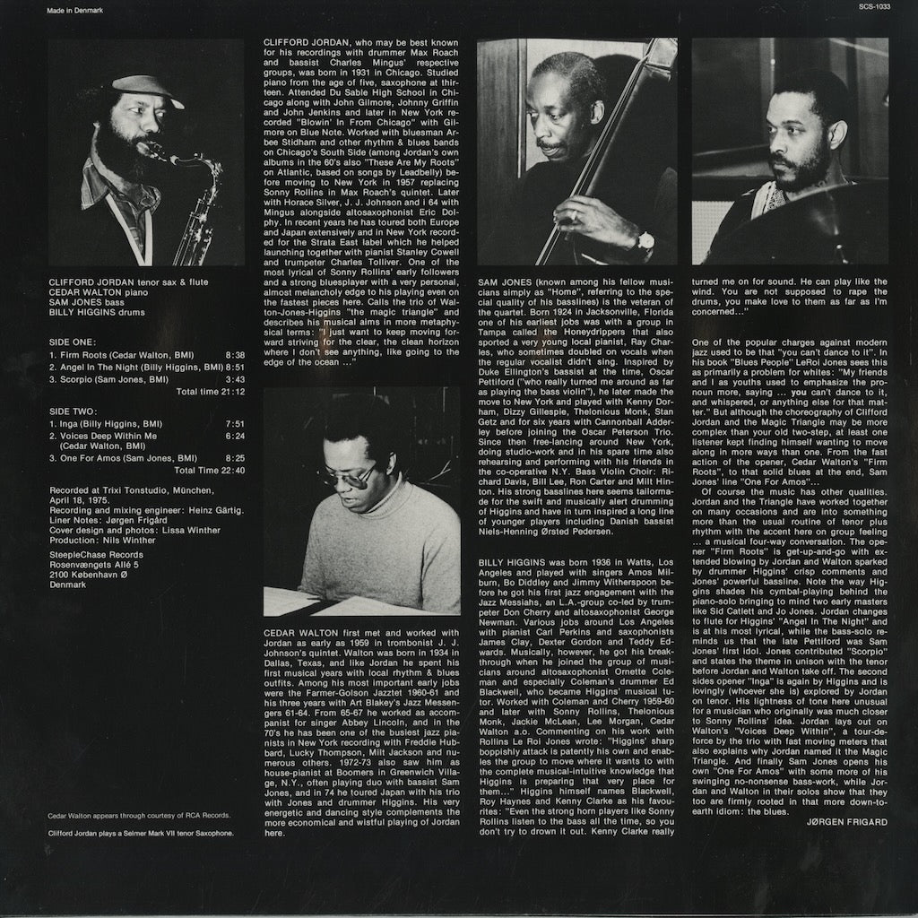 Clifford Jordan And The Magic Triangle / クリフォード・ジョーダン / Firm Roots (SCS-1033)
