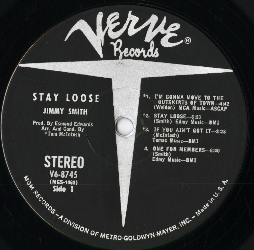 Jimmy Smith – Stay Loose (V6-8745) LP 1968 US Verve｜中古LP