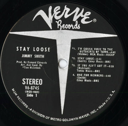 Jimmy Smith – Stay Loose (V6-8745) LP 1968 US Verve｜中古LP