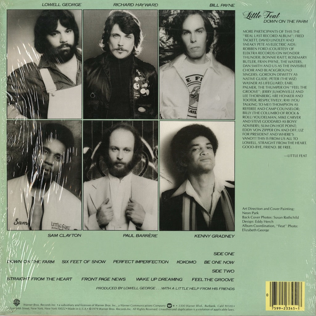 Little Feat – Down On The Farm (HS 3345) LP 1979 US Warner Bros. | 中古LP