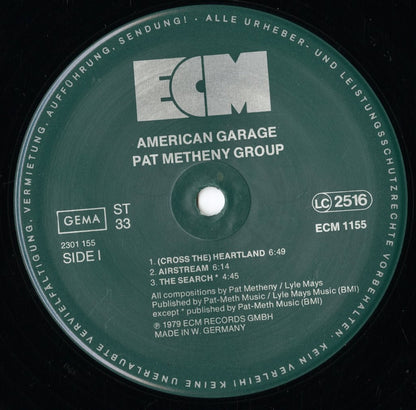 Pat Metheny Group - American Garage (ECM-1155) 1979 Germany ECM｜中古LP