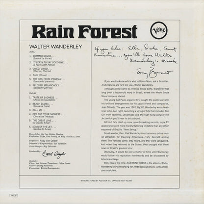 Walter Wanderley / ワルター・ワンダレイ / Rain Forest (20MJ 0034)