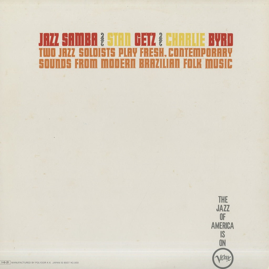 Stan Getz / Charlie Byrd / スタン・ゲッツ チャーリー・バード / Jazz Samba (20MJ 0019)