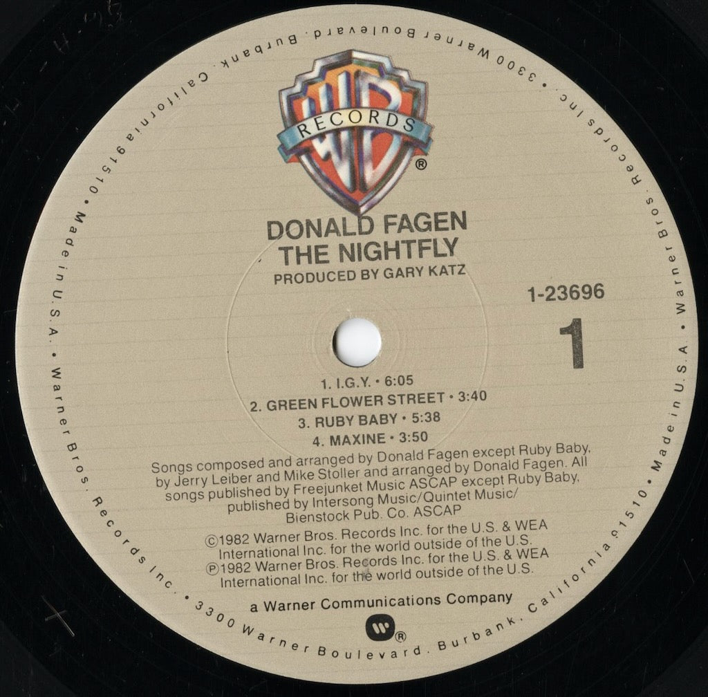 Donald Fagen - The Nightfly (1-23696) LP 1982 US Warner Bros｜中古LP