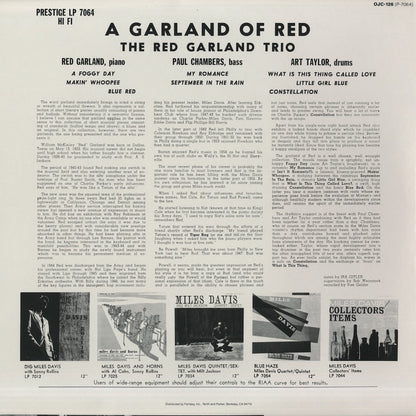 Red Garland / レッド・ガーランド / A Garland Of Red (OJC-126)