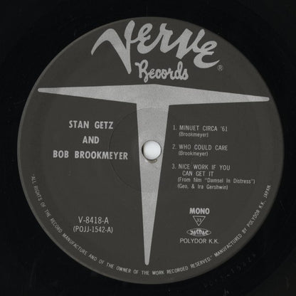Stan Getz & Bob Brookmeyer / スタン・ゲッツ　ボブ・ブルックマイヤー / Recorded Fall 1961  (POJJ-1542)