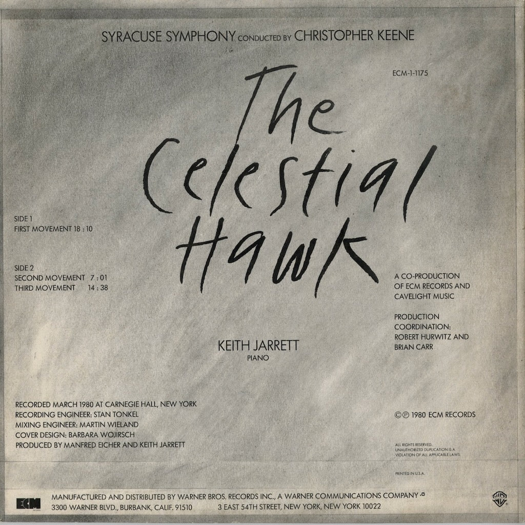 Keith Jarrett - The Celestial Hawk (ECM-1-1175) 1980 US ECM｜中古LP