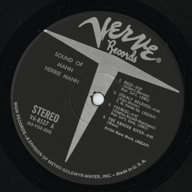 Herbie Mann - Sound Of Mann (V6-8527) LP 1963 US Verve｜中古LP