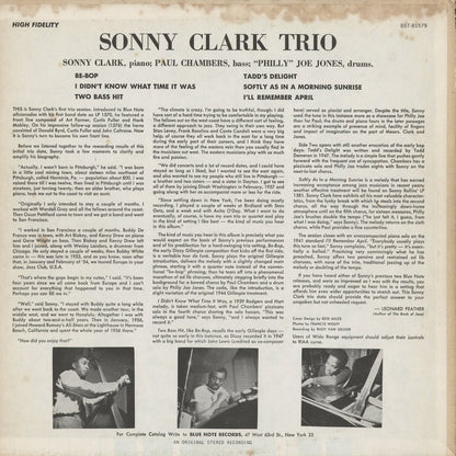 Sonny Clark - Sonny Clark Trio (BST 81579) 1972 US Blue Note｜中古LP
