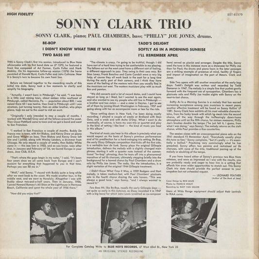 Sonny Clark - Sonny Clark Trio (BST 81579) 1972 US Blue Note｜中古LP
