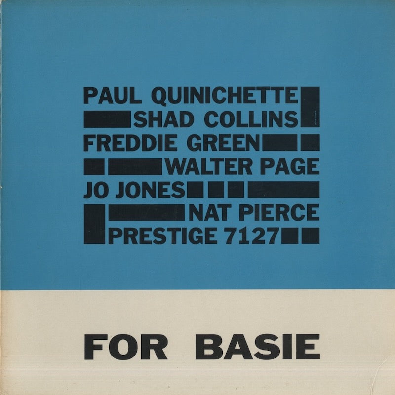 Paul Quinichette / ポール・クイニシェット / For Basie (PRLP 7127)