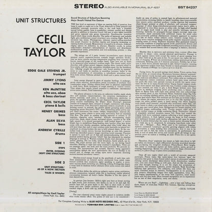 Cecil Taylor / セシル・テイラー / Unit Structures (BNJ 71047)