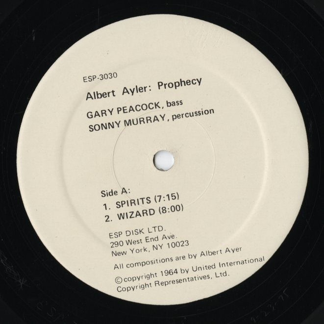 Albert Ayler - Prophecy (ESP-3030) LP 1975 US ESP-DISK｜中古LP