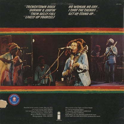 Bob Marley & The Wailers / ボブ・マーリー & ザ・ウェイラーズ / Live! (ILPS 9376) UK Pressing