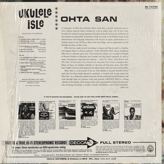 Ohta San / Ukulele Isle (DL 74704) LP 1965 US Decca｜中古LP