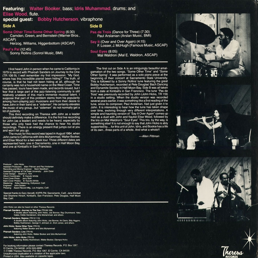 John Hicks - In Concert (TR 123) 1986 US Theresa｜中古LP