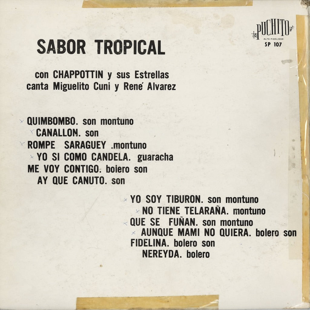 Chappottin Y Su Conjunto - Sabor Tropical (SP-107) LP 1957 US Puchito｜中古LP