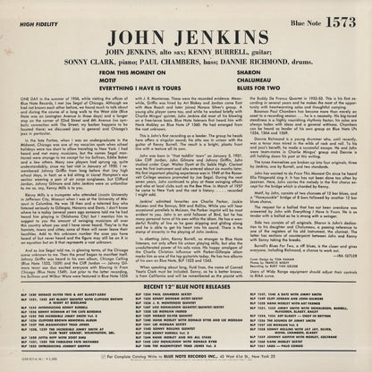 John Jenkins / ジョン・ジェンキンス / John Jenkins With Kenny Burrell (GXK-8214)
