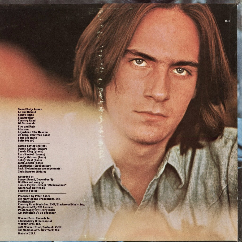 James Taylor - Sweet Baby James (WS 1843) 1970 US Warner Bros.｜中古LP