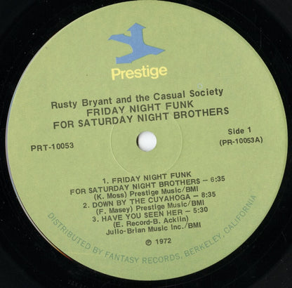 Rusty Bryant – Friday Night Funk For Saturday Night Brothers (PRST-10053) LP 1973 US Prestige | 中古LP