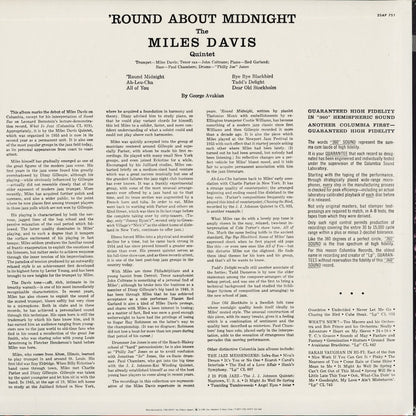 Miles Davis - 'Round About Midnight (25AP 751) 1977 JPN CBS/Sony｜中古LP