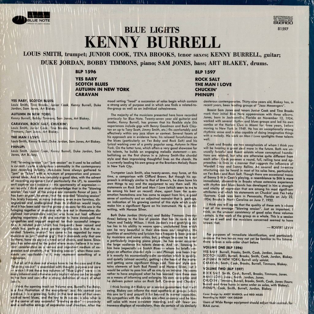 Kenny Burrell - Blue Lights Volume 2 (BST-81597) 1970 US Blue Note｜中古LP
